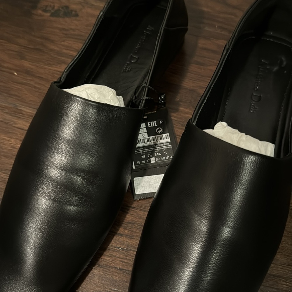 NWT Massimo Dutti Leather Babouches - Picture 3 of 5